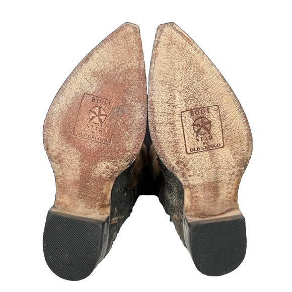 OLD GRINGO BOOT STAR Elvis Eagle Tall Black Brown Cowgirl Cowboy Western Boots - Picture 4 of 5